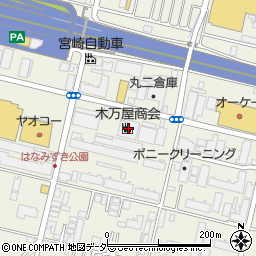 木万屋商会市川工場工場棟周辺の地図