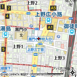 上野警察署黒門交番周辺の地図