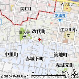 東京都新宿区改代町4周辺の地図