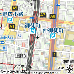 株式会社ネットジャパン　御徒町南口店周辺の地図
