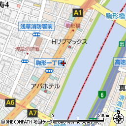 東京都台東区駒形2丁目周辺の地図