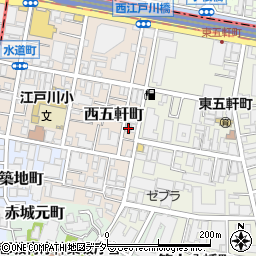 東京都新宿区西五軒町6-5周辺の地図