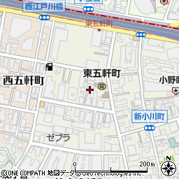 東京都新宿区東五軒町5周辺の地図