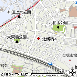 北新宿パレス周辺の地図