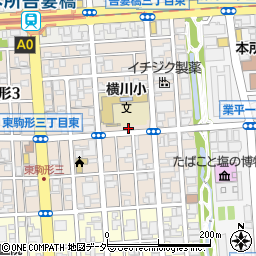 横川公園周辺の地図