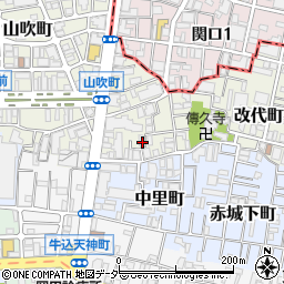 東京都新宿区山吹町303周辺の地図