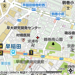東京都新宿区早稲田鶴巻町529周辺の地図