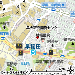 東京都新宿区早稲田町72-2周辺の地図