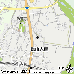 山梨県甲州市塩山赤尾708周辺の地図