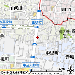 東京都新宿区山吹町4周辺の地図