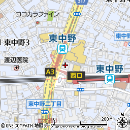 三菱ＵＦＪ銀行東中野支店周辺の地図