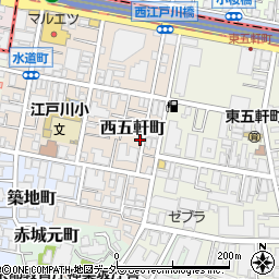 東京都新宿区西五軒町5-11周辺の地図