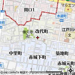 東京都新宿区改代町8周辺の地図
