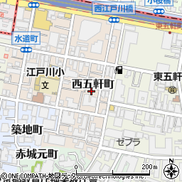 東京都新宿区西五軒町5-9周辺の地図