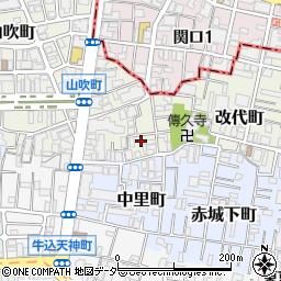 東京都新宿区山吹町308周辺の地図