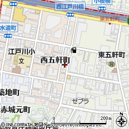 東京都新宿区西五軒町6周辺の地図