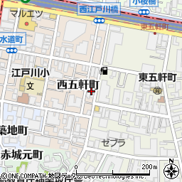 東京都新宿区西五軒町6周辺の地図