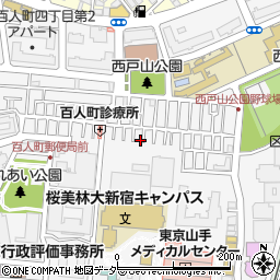 東京都新宿区百人町3丁目15-9周辺の地図