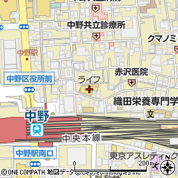株式会社ライフコーポレーション　中野駅前店周辺の地図