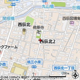 東京都杉並区西荻北2丁目周辺の地図