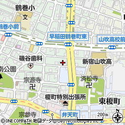 早稲田鶴巻アパート周辺の地図