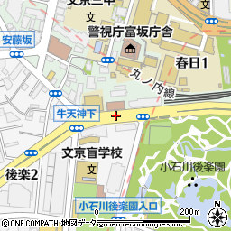 小石川税務署周辺の地図
