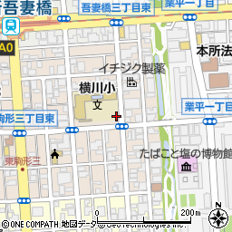 横川公園トイレ周辺の地図