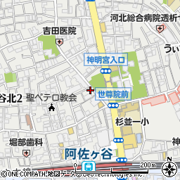 東京都杉並区阿佐谷北2丁目15-16周辺の地図