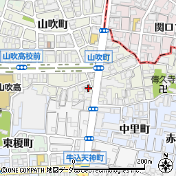 東京都新宿区山吹町14周辺の地図