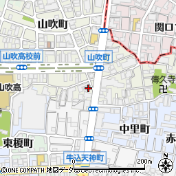 東京都新宿区山吹町14周辺の地図