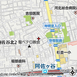 東京都杉並区阿佐谷北2丁目36-4周辺の地図