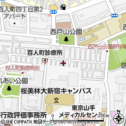 東京都新宿区百人町3丁目15-8周辺の地図
