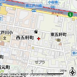 東京都新宿区東五軒町4周辺の地図