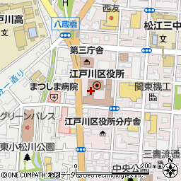 ゆうちょ銀行江戸川区役所内出張所 ＡＴＭ周辺の地図
