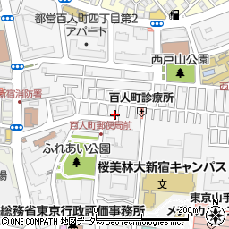 東京都新宿区百人町3丁目12-10周辺の地図