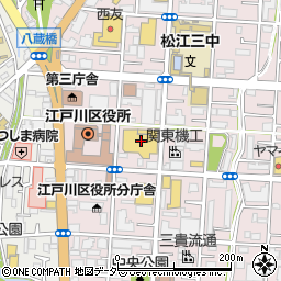 サミットストア江戸川区役所前店駐車場周辺の地図