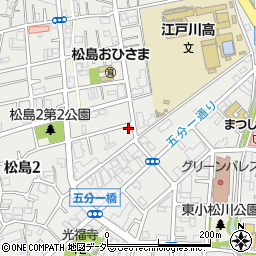 東京都江戸川区松島2丁目33-14周辺の地図