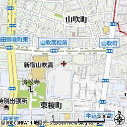 東京都新宿区山吹町21周辺の地図