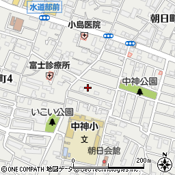 東京都昭島市朝日町周辺の地図
