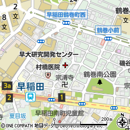 東京都新宿区早稲田鶴巻町530周辺の地図