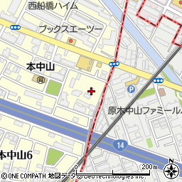 ファミリーマート船橋本中山店周辺の地図