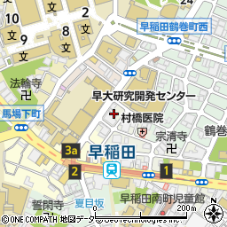 東京都新宿区早稲田町70周辺の地図