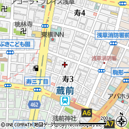 東京都台東区寿3丁目周辺の地図