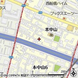 千葉県船橋市本中山5丁目4-14周辺の地図