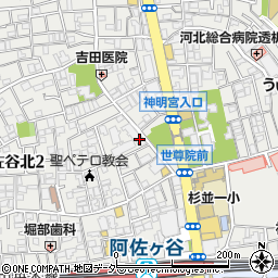 東京都杉並区阿佐谷北2丁目36-1周辺の地図