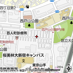 東京都新宿区百人町3丁目4-1周辺の地図