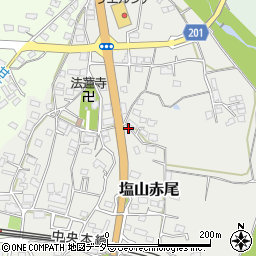 山梨県甲州市塩山赤尾323-3周辺の地図