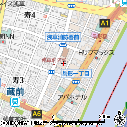 ザ・パークハビオ浅草駒形周辺の地図