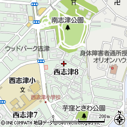 千葉県佐倉市西志津8丁目周辺の地図