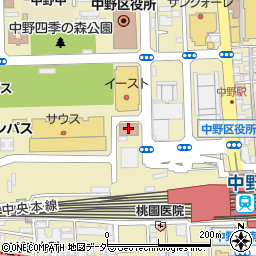 財務省　国税庁税務署中野税務署周辺の地図